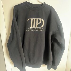 Tortured Poets - Taylor Swift Black Crewneck